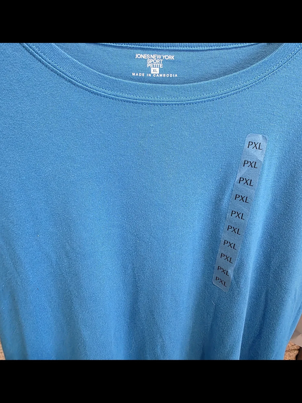 Jones New York Bright Blue Crewneck Long Sleeve Tee - Picture 3 of 4